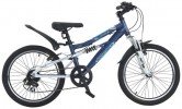 Велосипед 20' двухподвес, рама алюминий NOVATRACK ACTION-JS 200 тем.-синий, 7ск. 20AS7V.ACTION.BL5 (